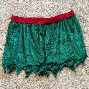 Green and Red Holiday Shorts with 🔔 Bells